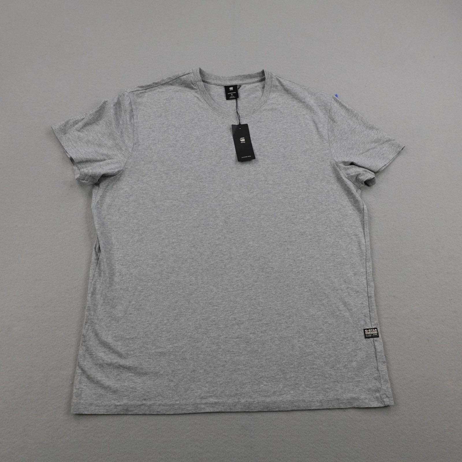 G STAR RAW Shirt Mens XL Gray Heather Compact Jersey Crew Neck Blanco Tee NEW