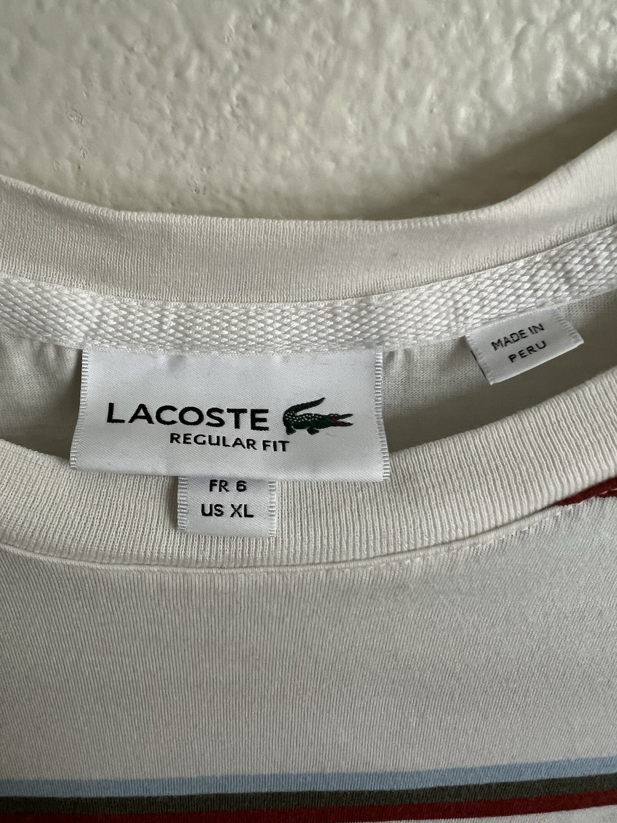 Unisex Lacoste Crew Neck Short Sleeve