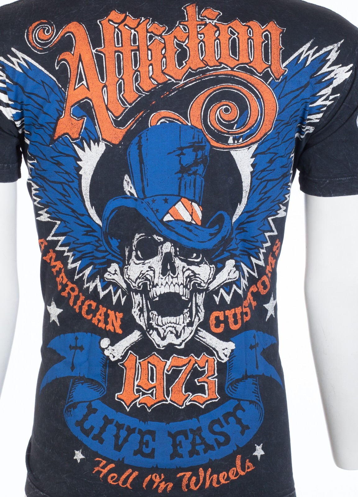 $58 AFFLICTION American Customs STRAIGHT SIX Short Sleeve Slim Fit T-shirt NWT