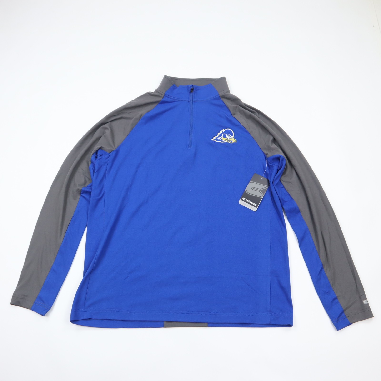 Delaware Blue Hens Colosseum 1/4 Zip Windshirt Pullover Mens Large Blue NWT