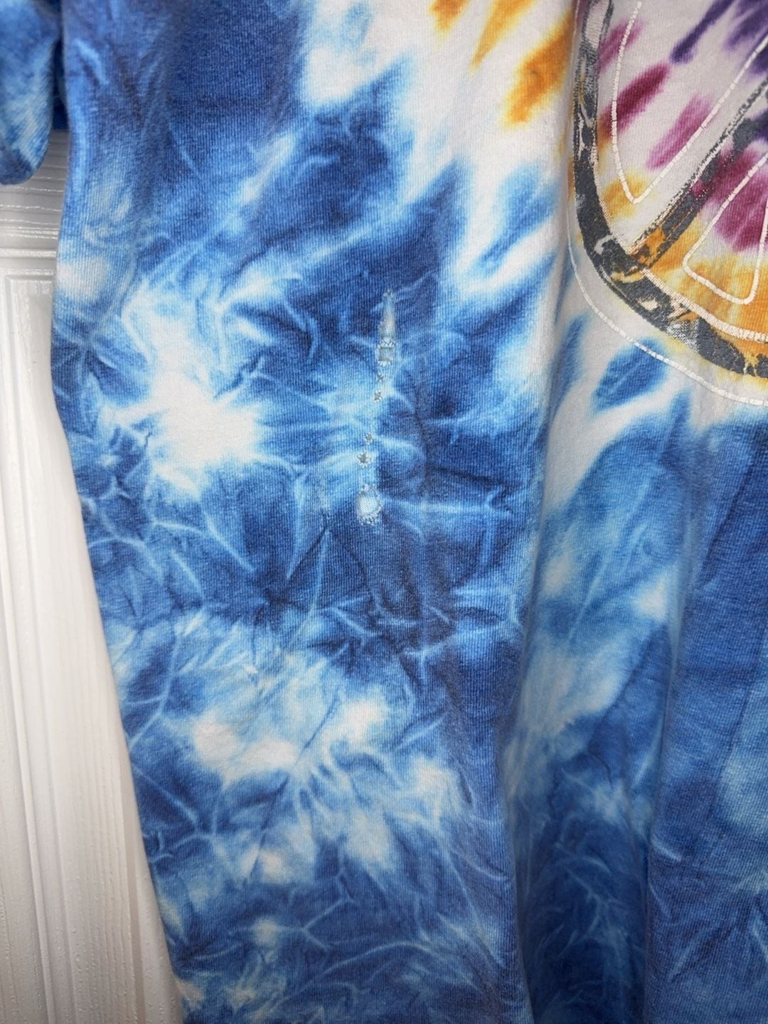 Vintage N.A.T. National Apparel Tees Tie Dye Peace Sign T-Shirt XL