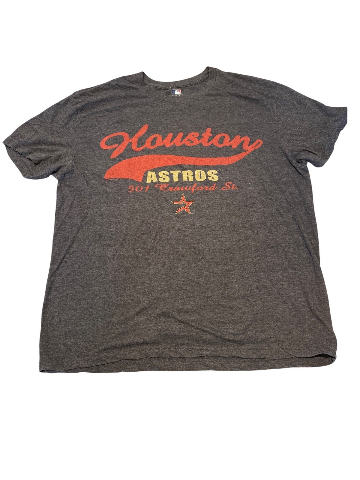 MLB Genuine Merchandise Houston Astros 501 Crawford St T-Shirt Men’s XL Charcoa