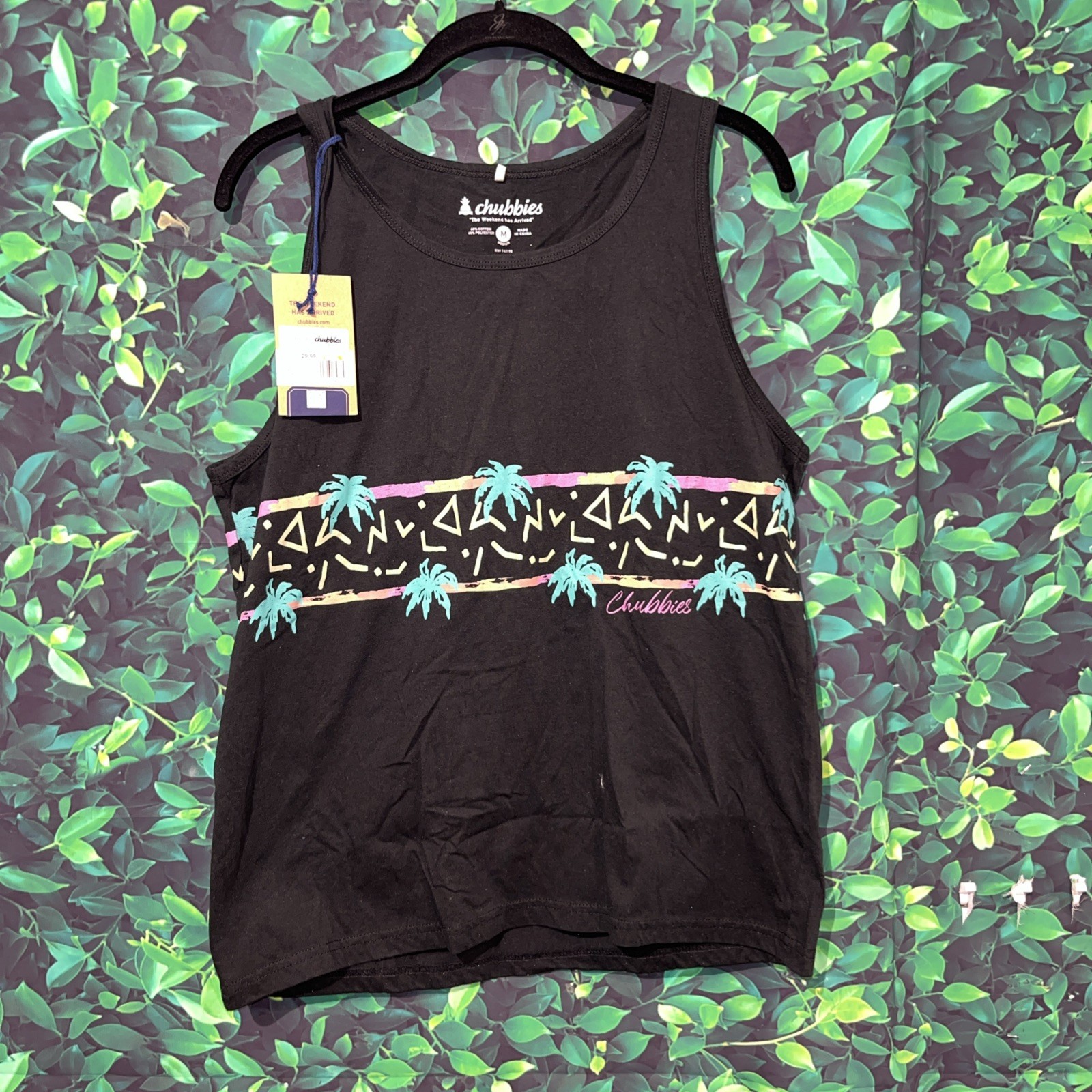 Size M- Chubbies Simply Saturday Black Tank Men’s