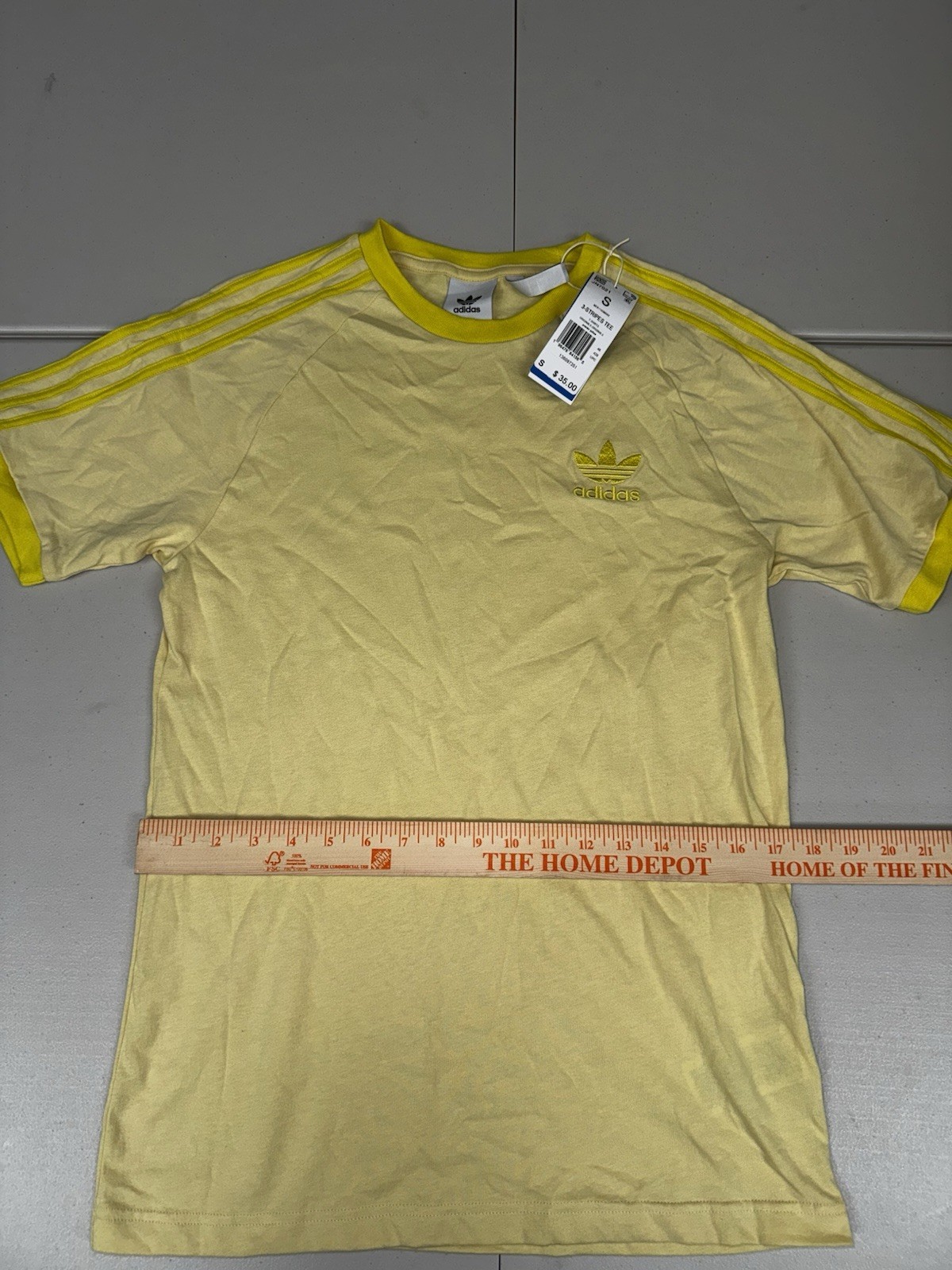 ADIDAS 3-Stripes California Tee Originals Powder Yellow JN7021 Pick Size NWT