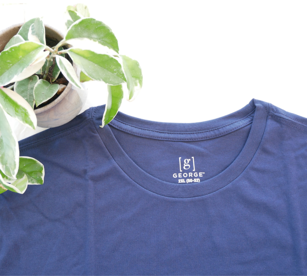 NEW George Blue Men’s Short Sleeve Shirt Pullover Size 2XL 50-52 Dark Navy