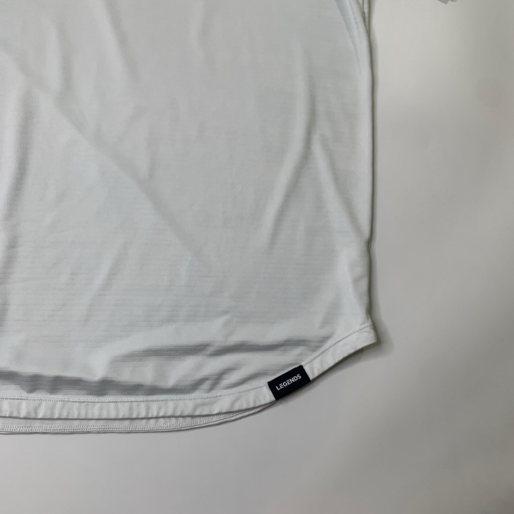 Legends Shirt Mens L Large Silver Enzo Crew Lightweight Curved Hem Gym Training
