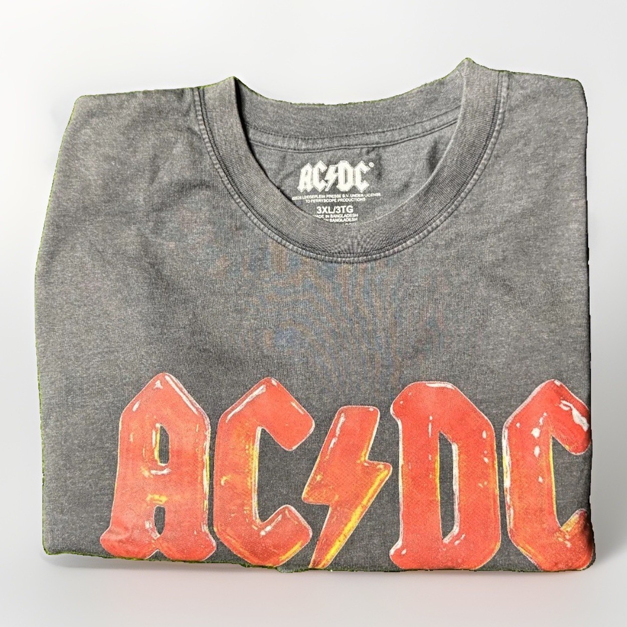 AC/DC Mens 3XL Shirt For Those About To Rock Cannon Band Graphic Tee Gray NWOT