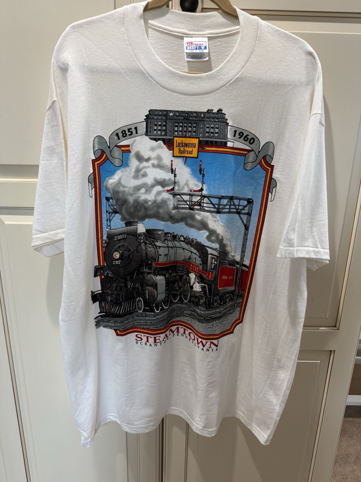Vintage 1990s T-Shirt Steamtown PA Canadian Pacific Steam Train #2317 New