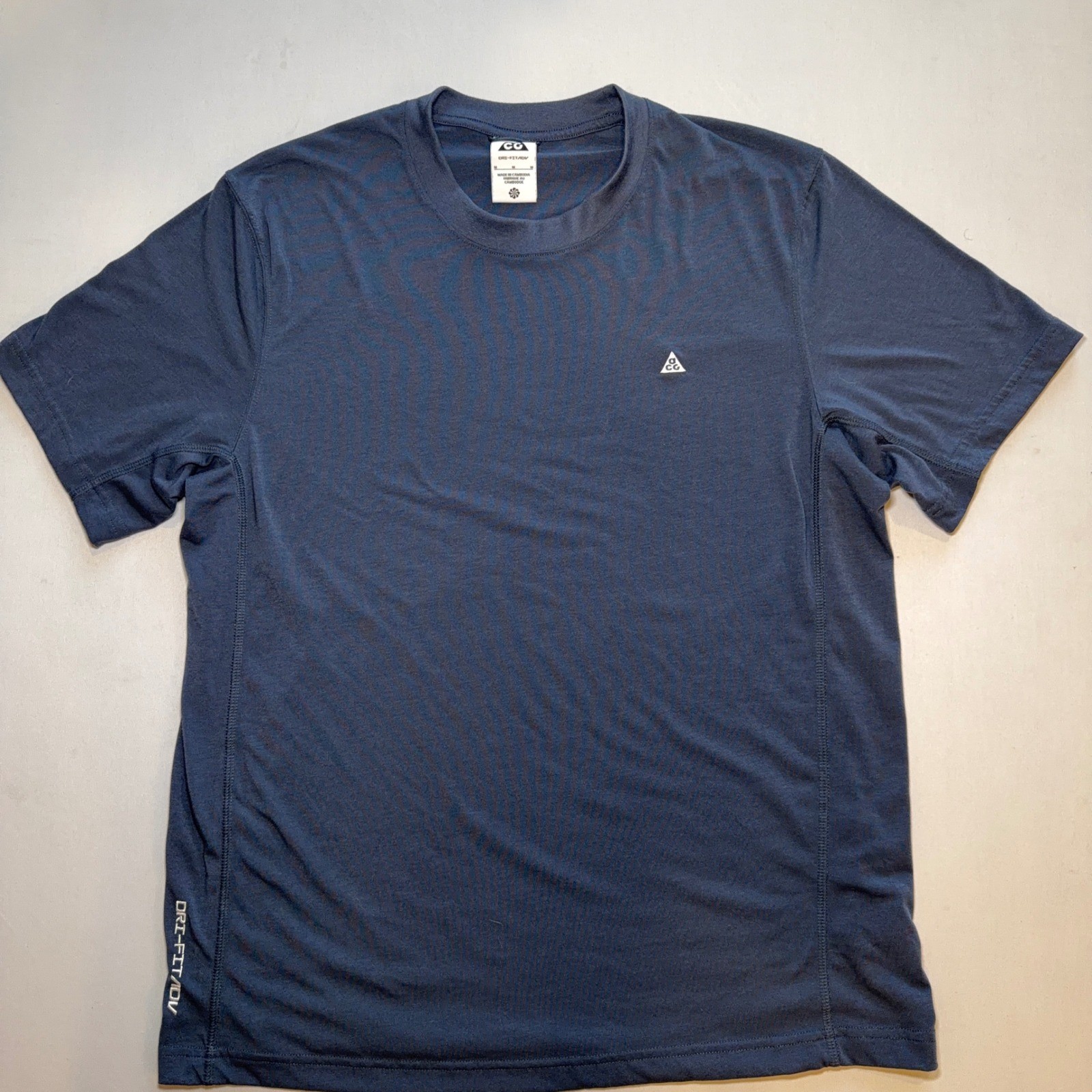 Nike ACG Dri-FIT ADV Goat Rocks Shirt Mens Medium Navy Blue Hiking Gorpcore
