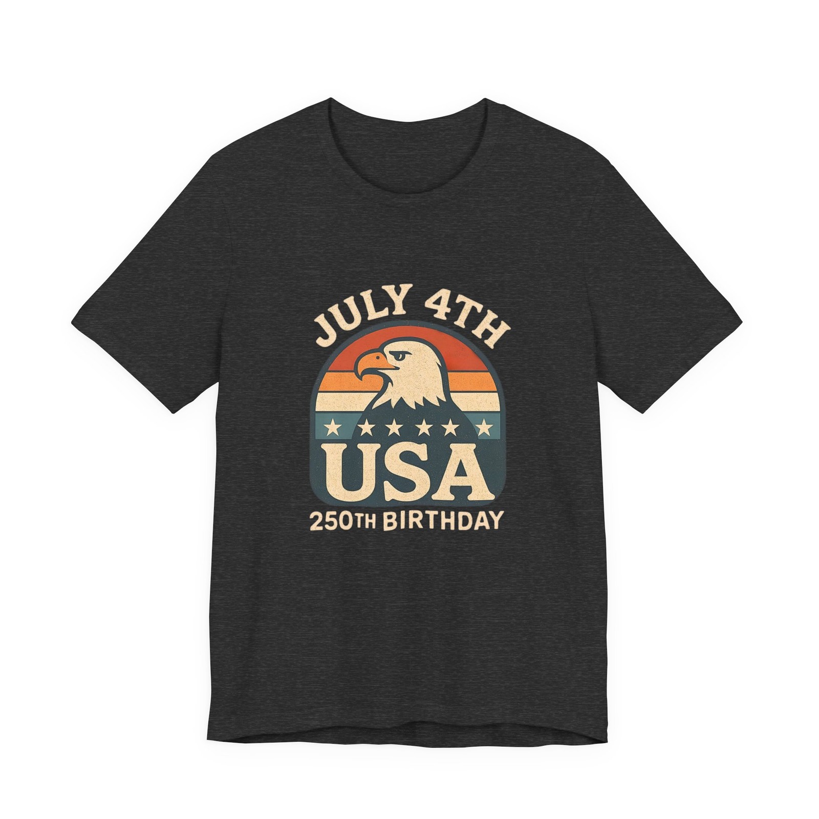 250 Years Eagle Retro July 4th Tee