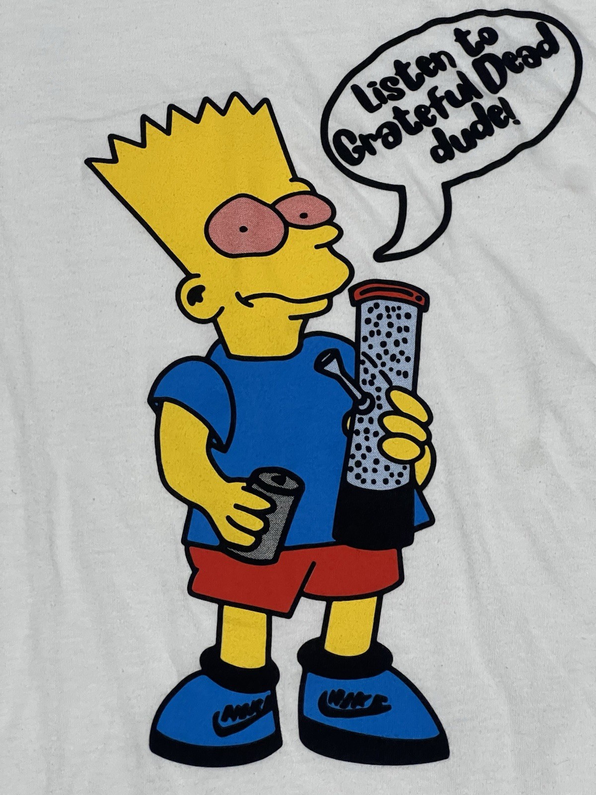 Bart Simpson ‘Listen To Grateful Dead Dude !’ Bootleg T-Shirt Large The Simpsons