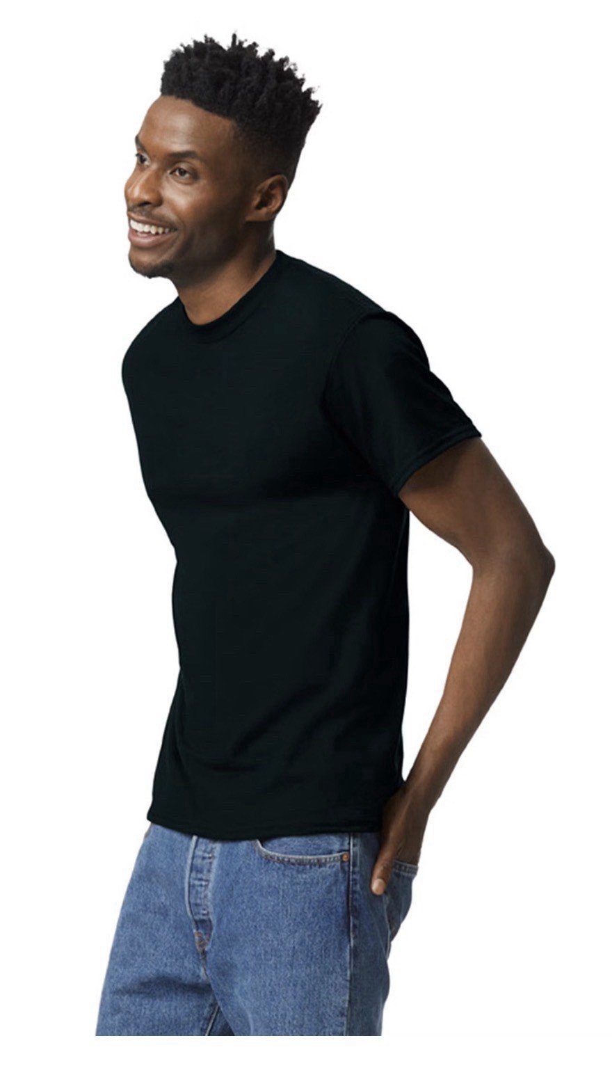 Adult G800 50/50 T-shirt – Black Size L (Unisex)