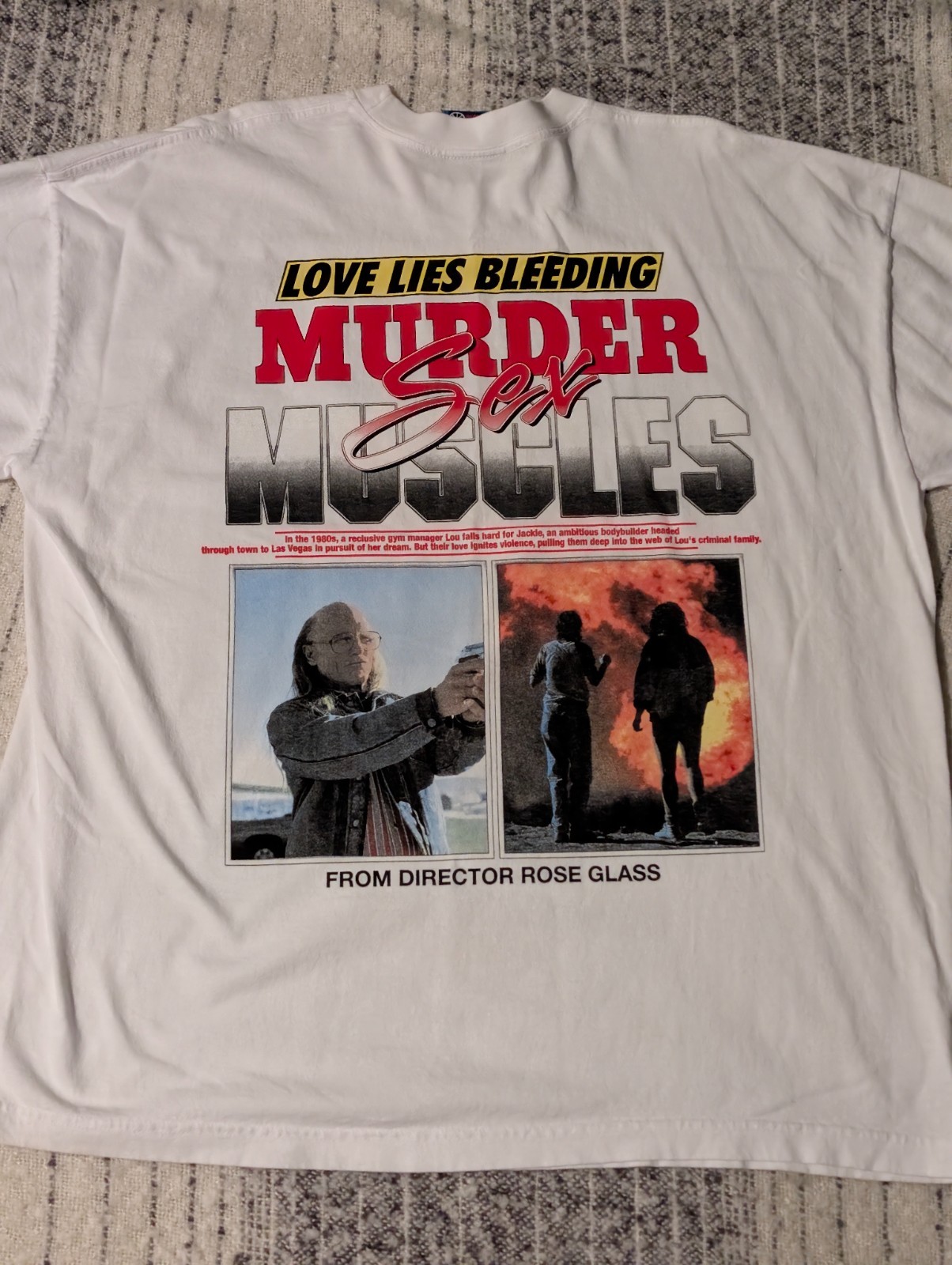 Love Lies Bleeding Online Ceramics A24 White Shirt XXL ROSE GLASS