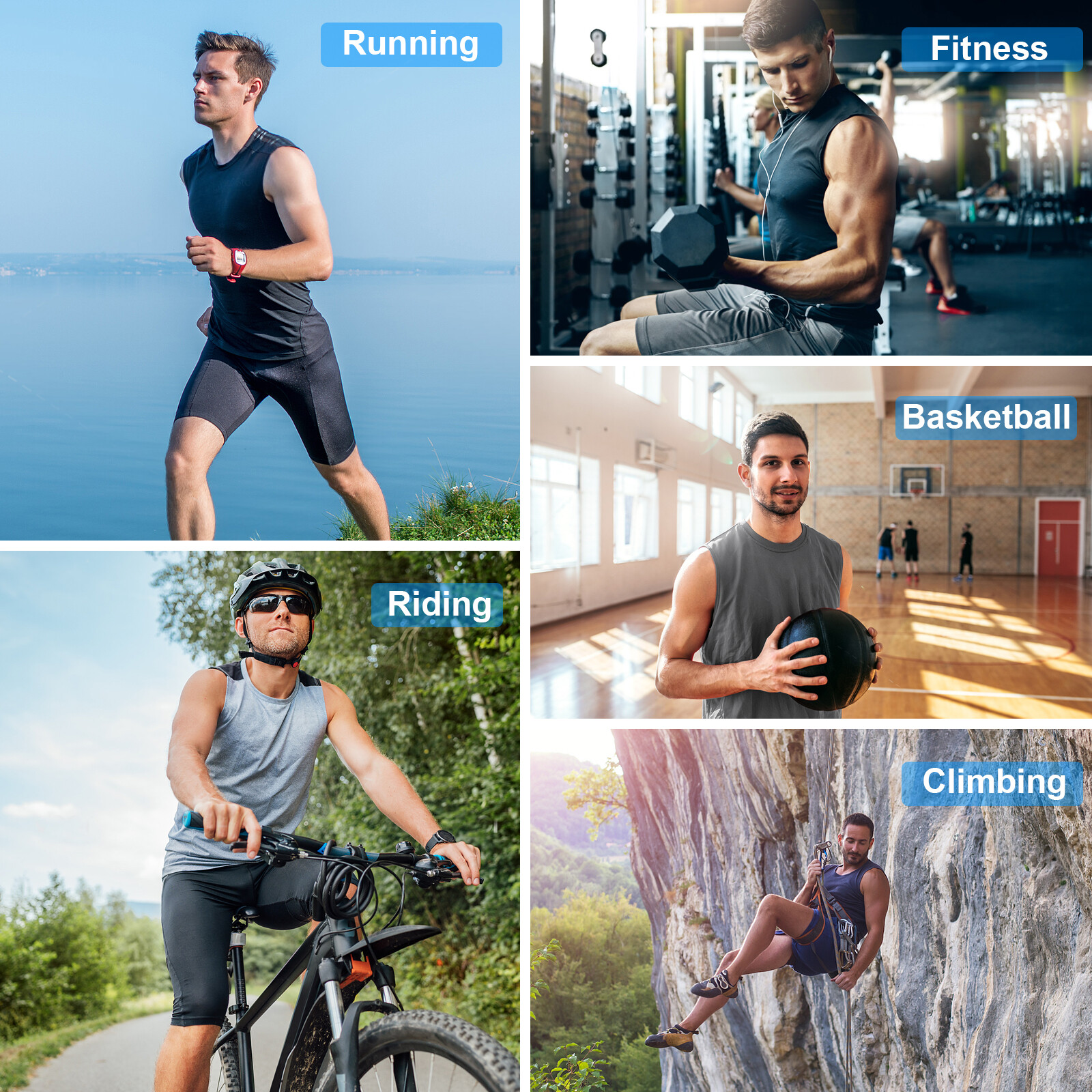 3Pack Men’s Sleeveless Shirts Quick Dry Tank Top Workout Fitness Gym Sport Beach