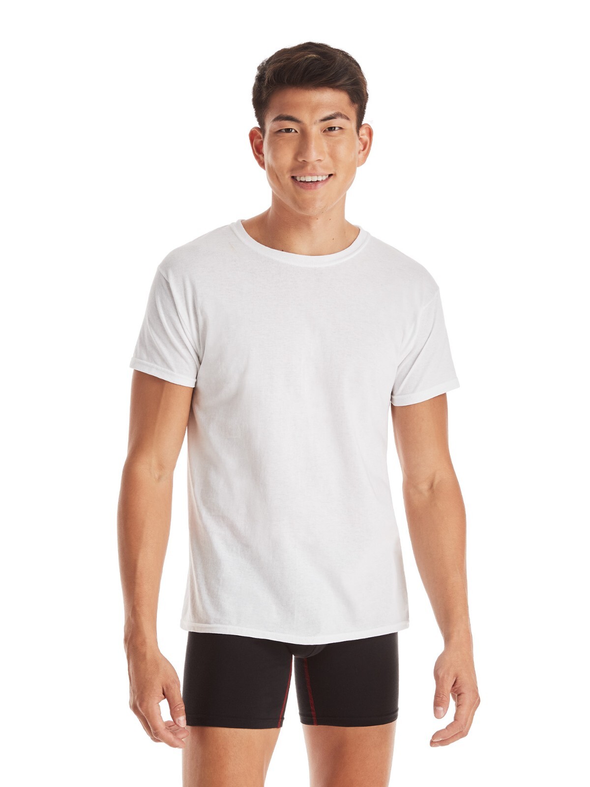 Hanes 10-Pack Men Tee T-Shirt ComfortSoft White Crewneck Undershirt Short Sleeve