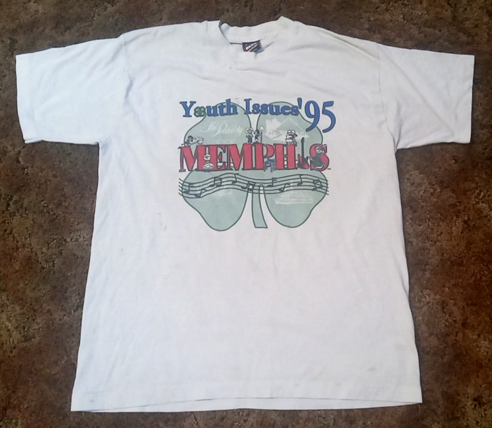 Vintage 4-H Youth Issues ’95: A 4-H Congress Memphis, TN T-Shirt- Adult Size L