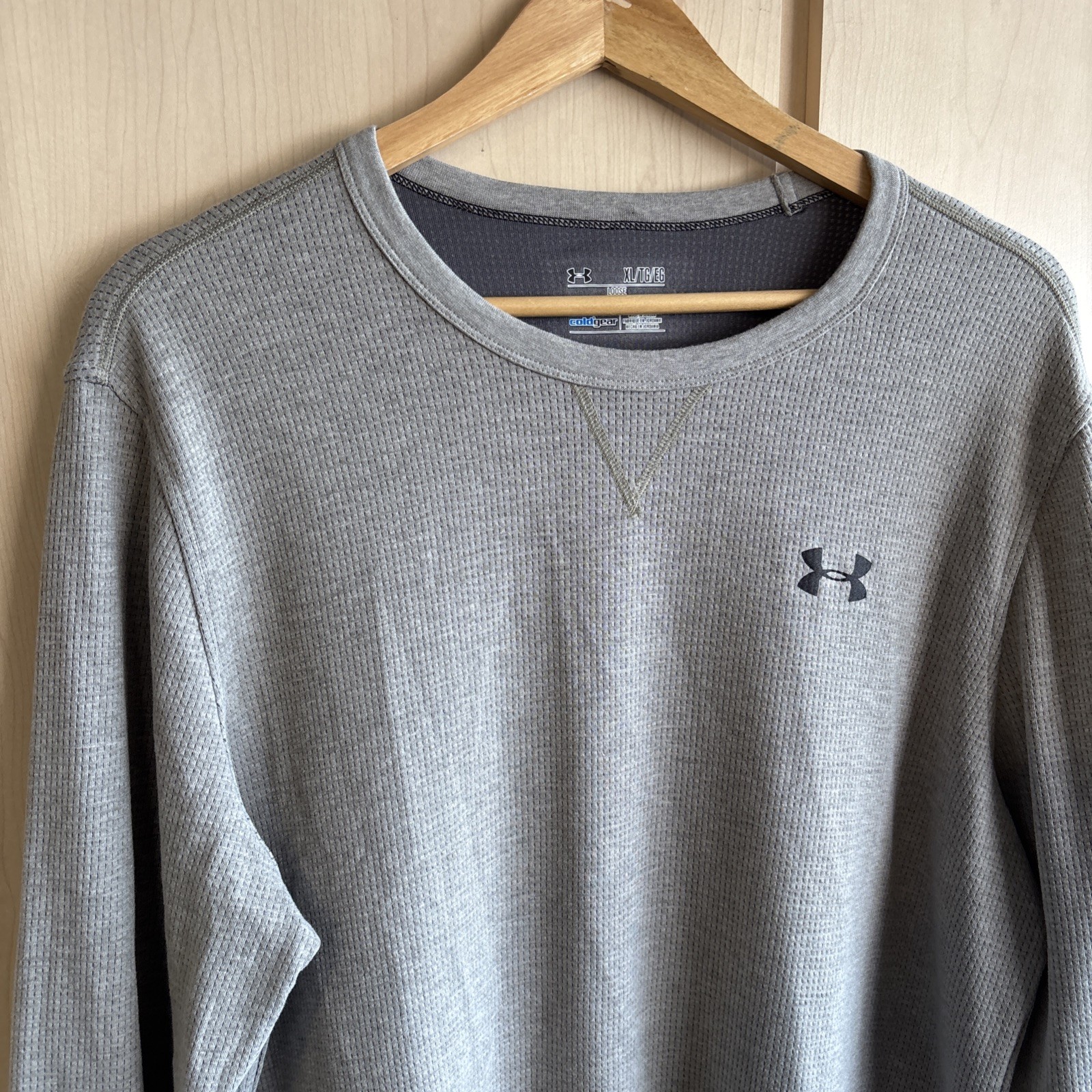 Under Armour Coldgear Shirt – Long Sleeve – Men’s XL X-Large Gray Brown Thermal