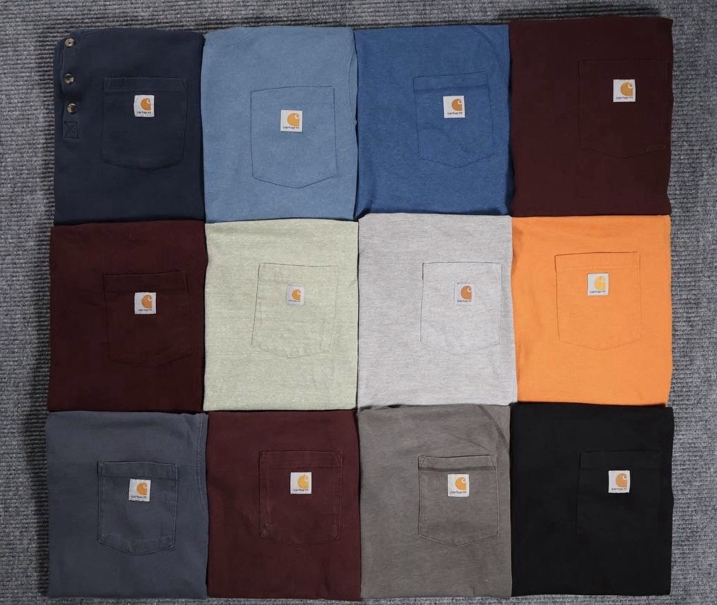 Carhartt Pocket Tee Bundle Lot of 12 Size Small (S) Workwear T Shirts USA Mix