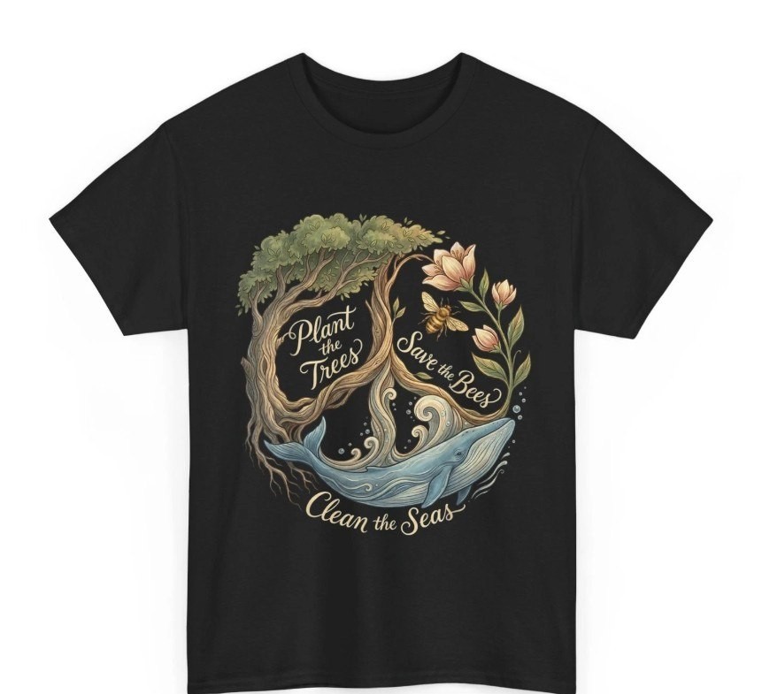 Retro /Earth Day Shirt, Plant The Trees Save The Bees Peace Sign Shirt