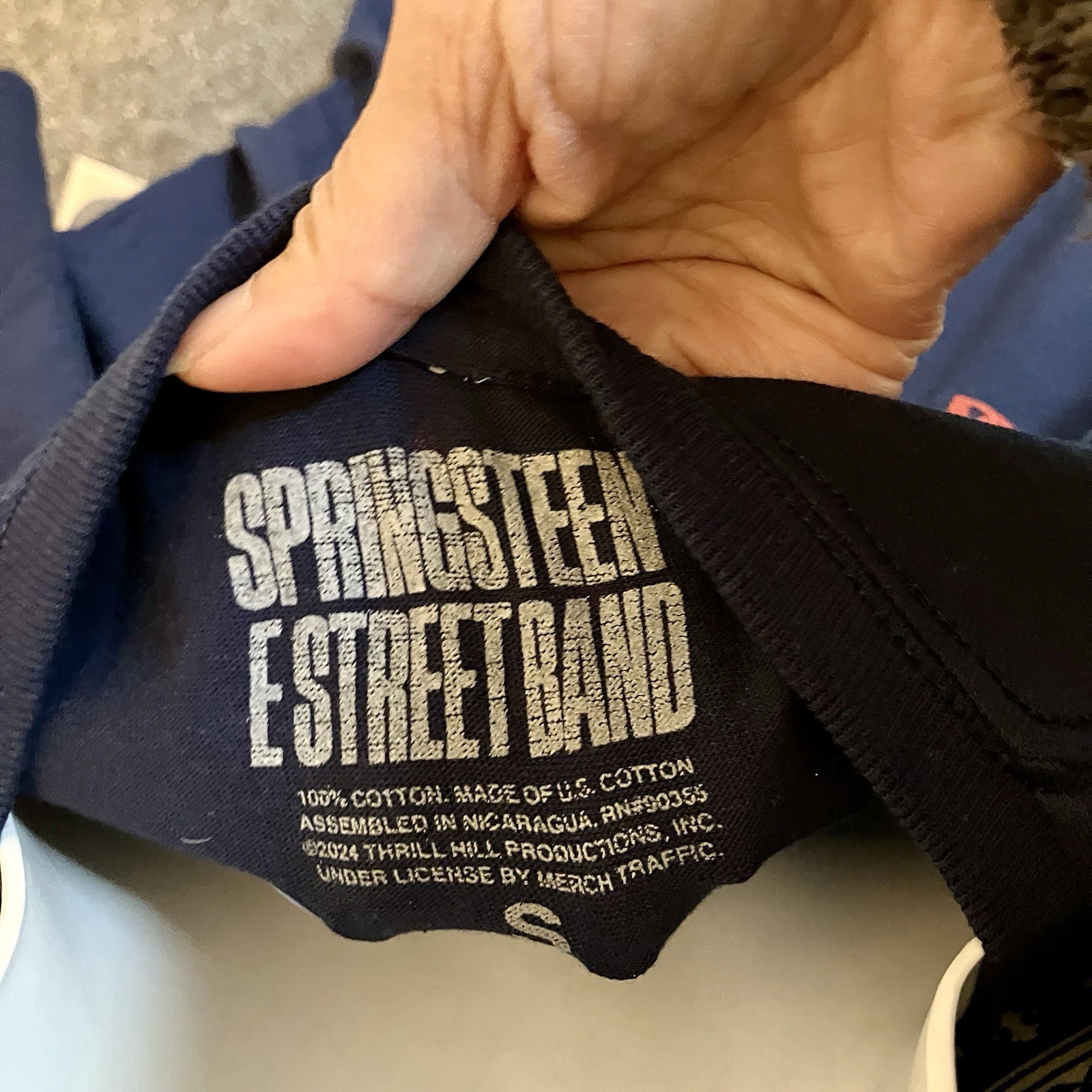Springsteen E Street Band T Shirt Mens Small Blue 2024 Tour Concert Graphic Tee