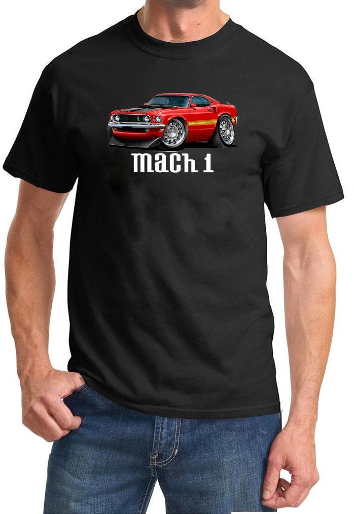 1969 Ford Mach 1 Mustang Full Color Tshirt NEW FREE SHIPPING