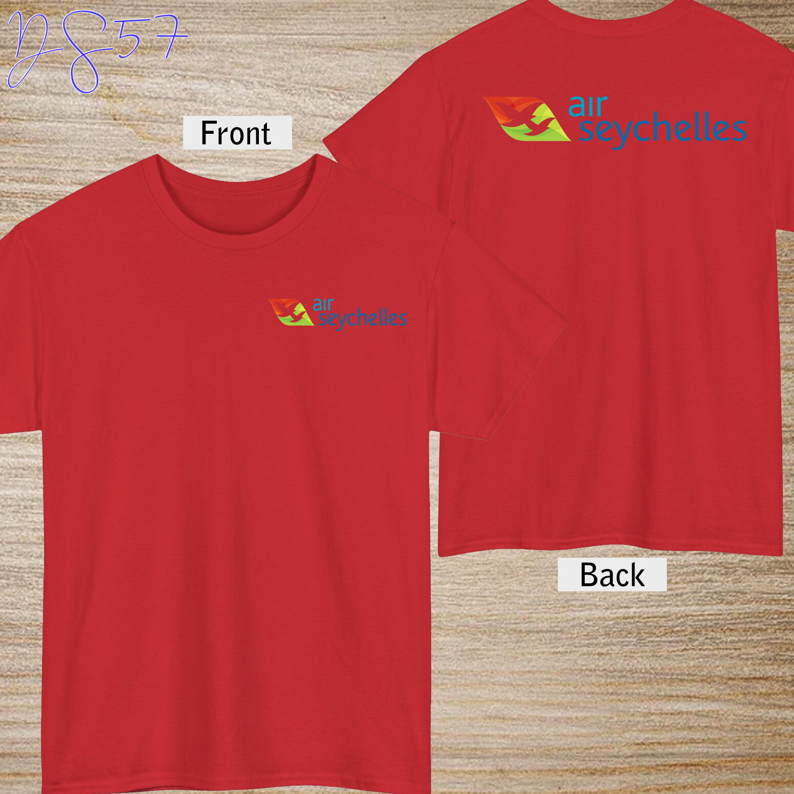 Air Seychelles Vintage Logo Shirt Black/Navy/Grey/White/Red/Blue T-Shirt S-5XL