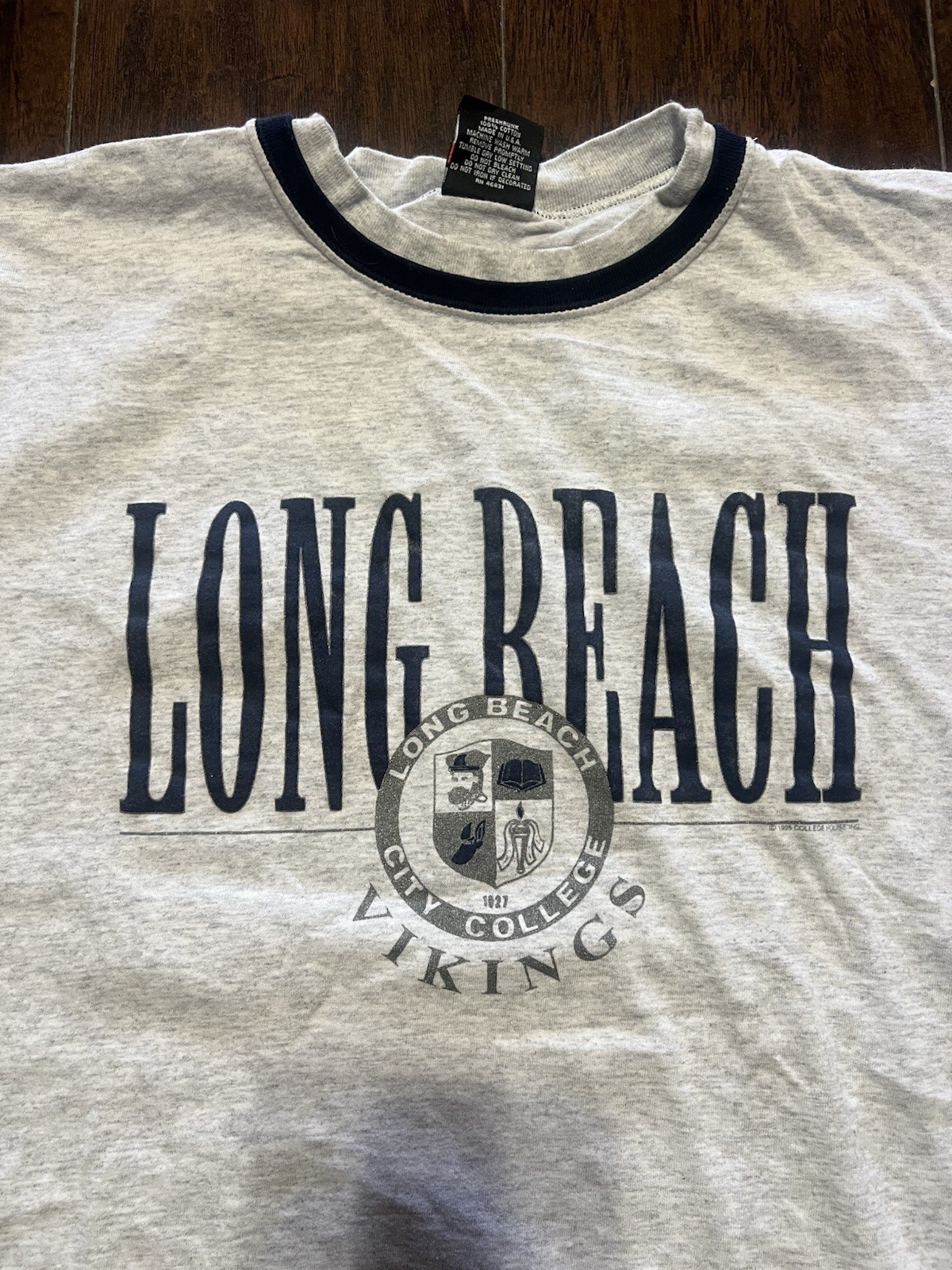 Vintage 90s Long Beach City College Gray T Shirt Southern California Men’s 2XL