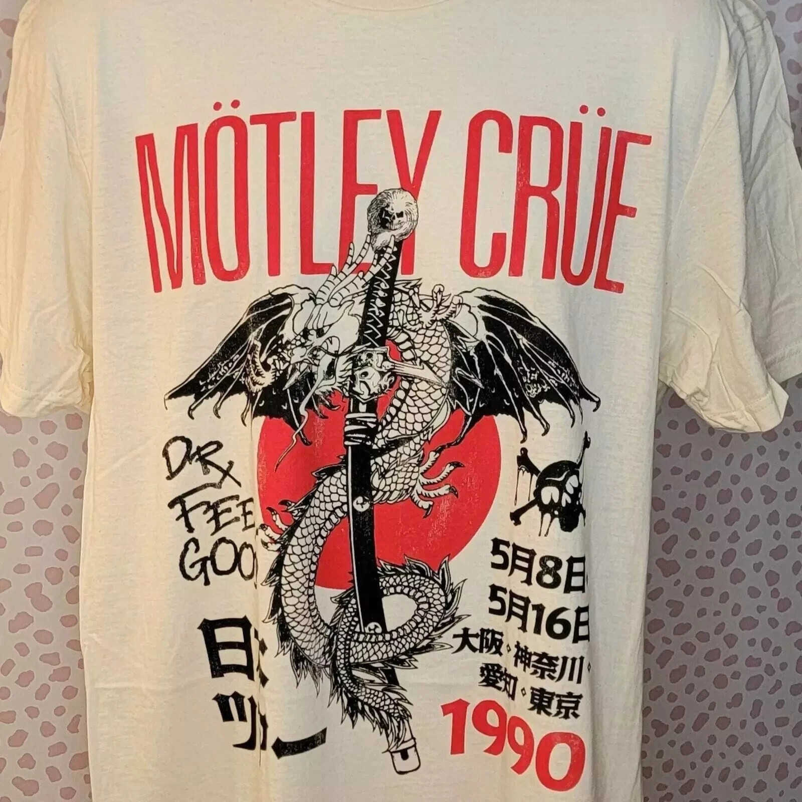 Motley Crue Dr. Feelgood 1990 Japan Tour White Unisex Shirt Men Women S-5XL