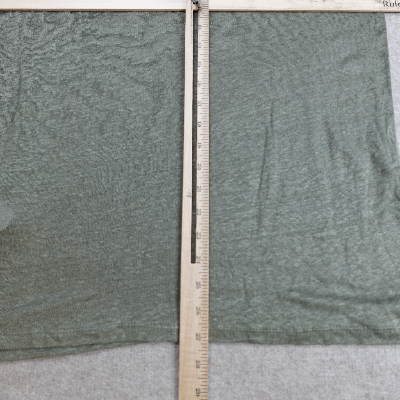 M.I.D.A. Mens Shirt Large Green Henley Collar 100% Linen NEW