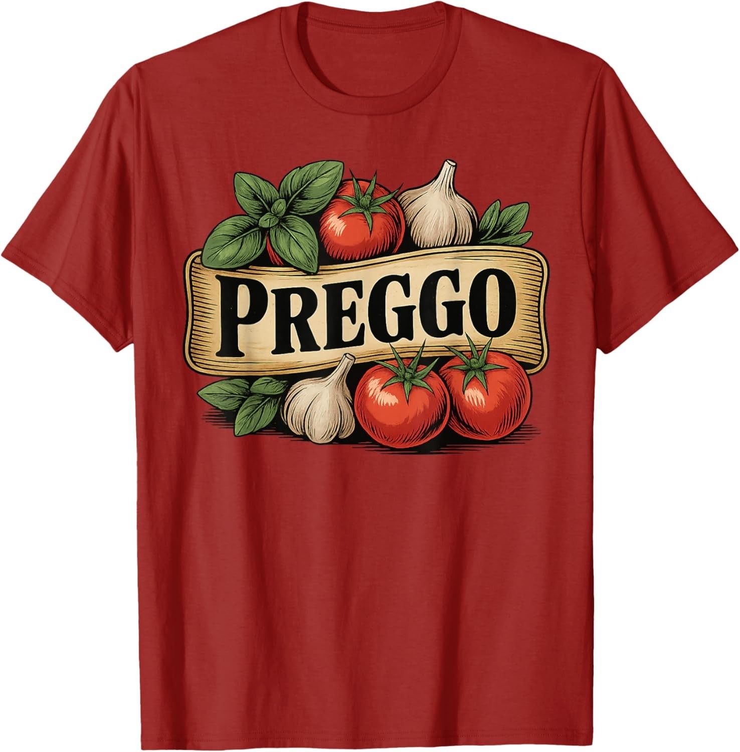 Preggo Costume Pregnancy Announcement Prego Pasta Sauce T-Shirt