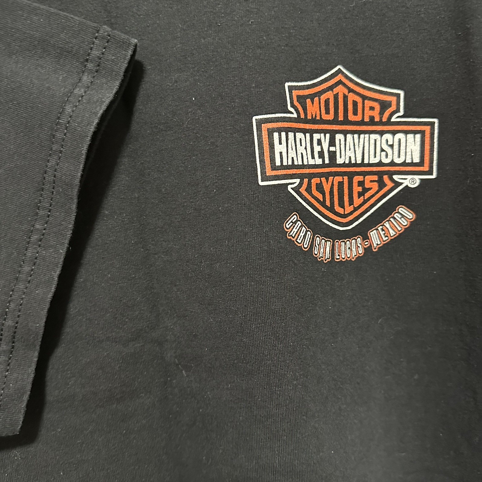 Rare VTG Harley Davidson Men XL Skull Shirt Cabo San Lucas Mexico