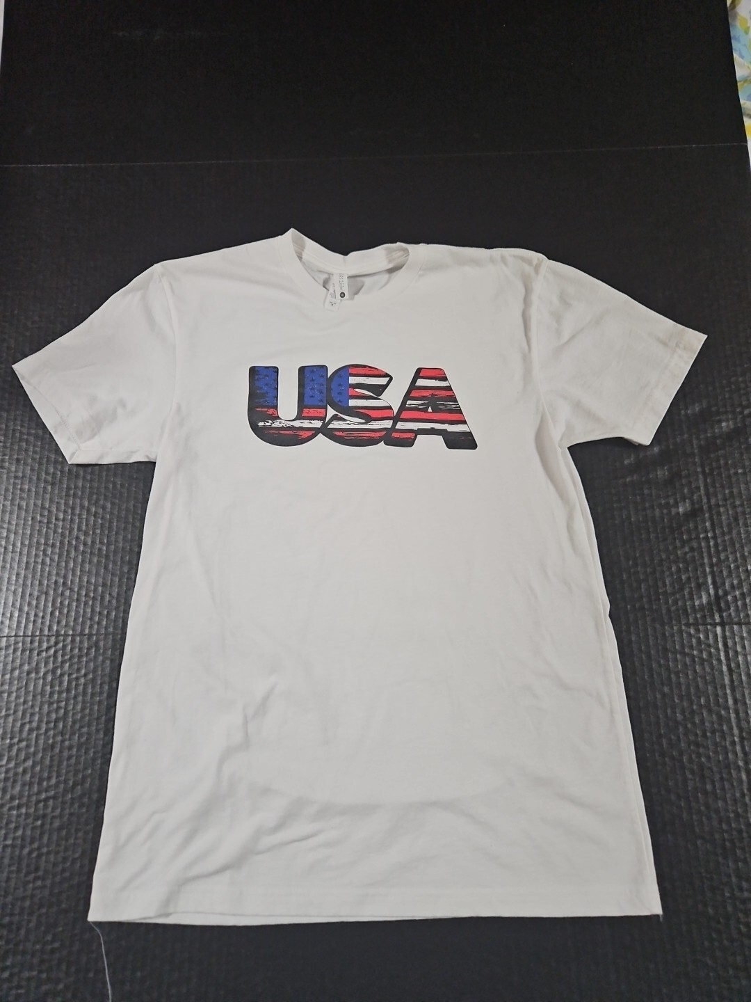 Next Level Mens White Tshirt USA size Medium