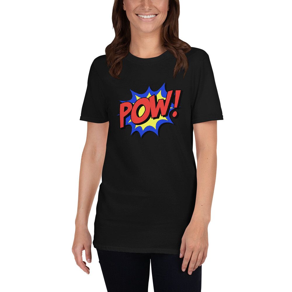 Pow T-shirt Comic Book Art Funny Geeky Pop Art Superhero Gift Tee