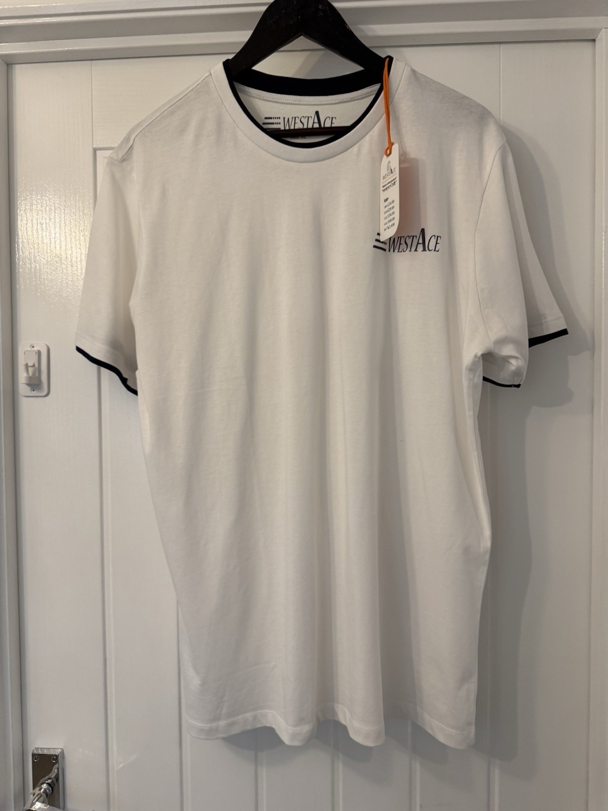 New Men’s White Westace Short Sleeved T-Shirt, UK Size XL