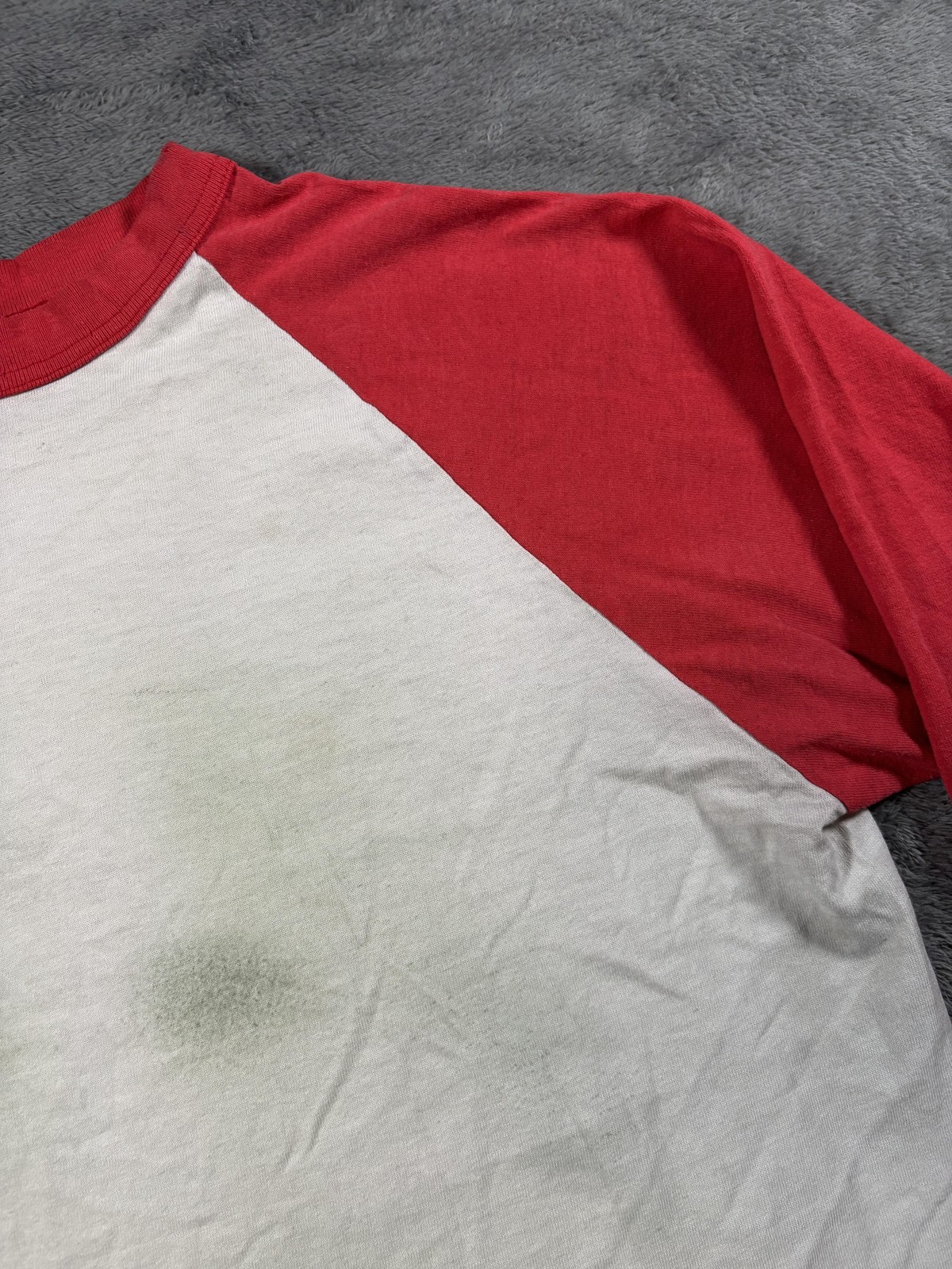 Vintage Augusta Raglan Shirt Sportswear Mens Medium Red 3/4 Sleeve 70s USA