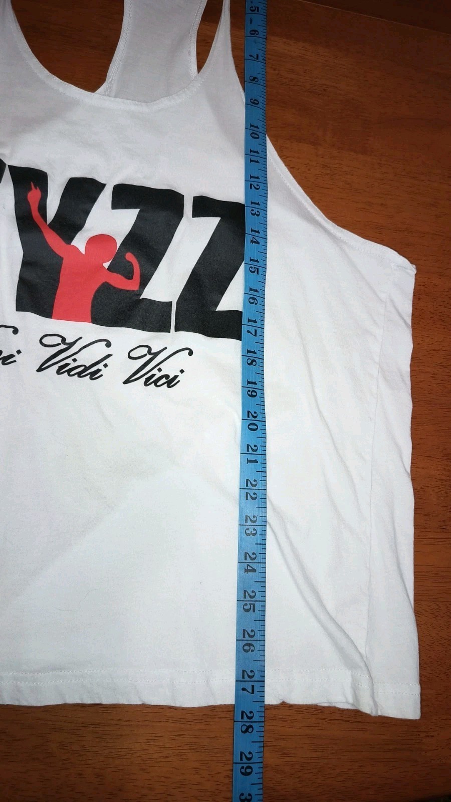 Zyzz Veni Vidi Vici stringer tank Top Extra Large White