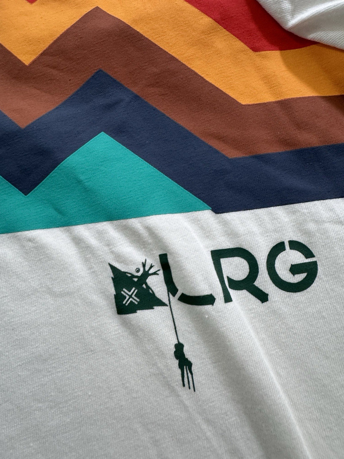 LRG T-Shirt Mens Medium Short Sleeve Graphic Front White Cotton New