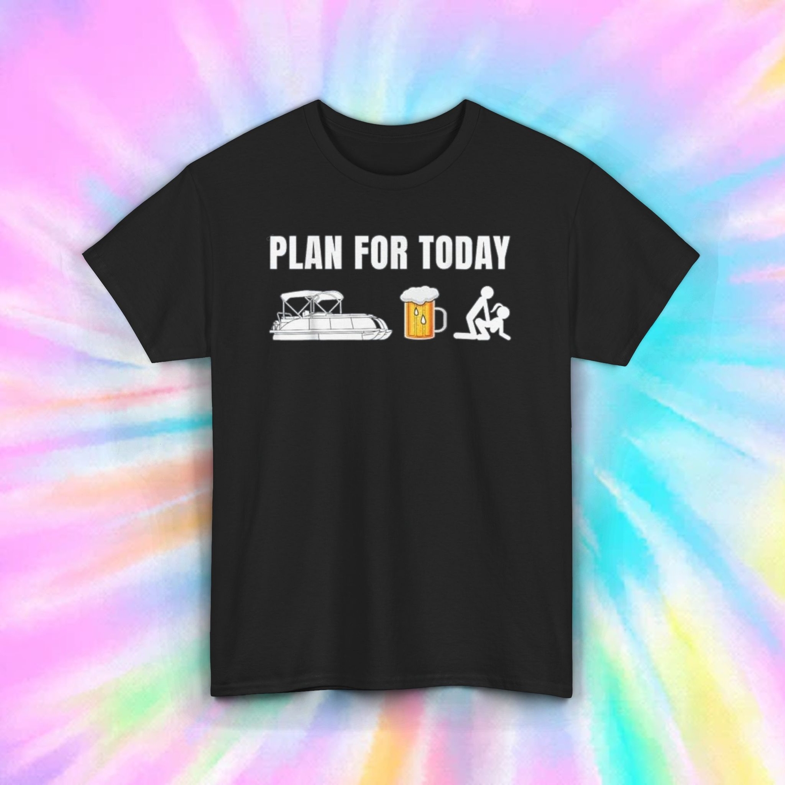 Plan for Today T-Shirt | Pontoon Boat Beer Graphic Tee | Funny Boating