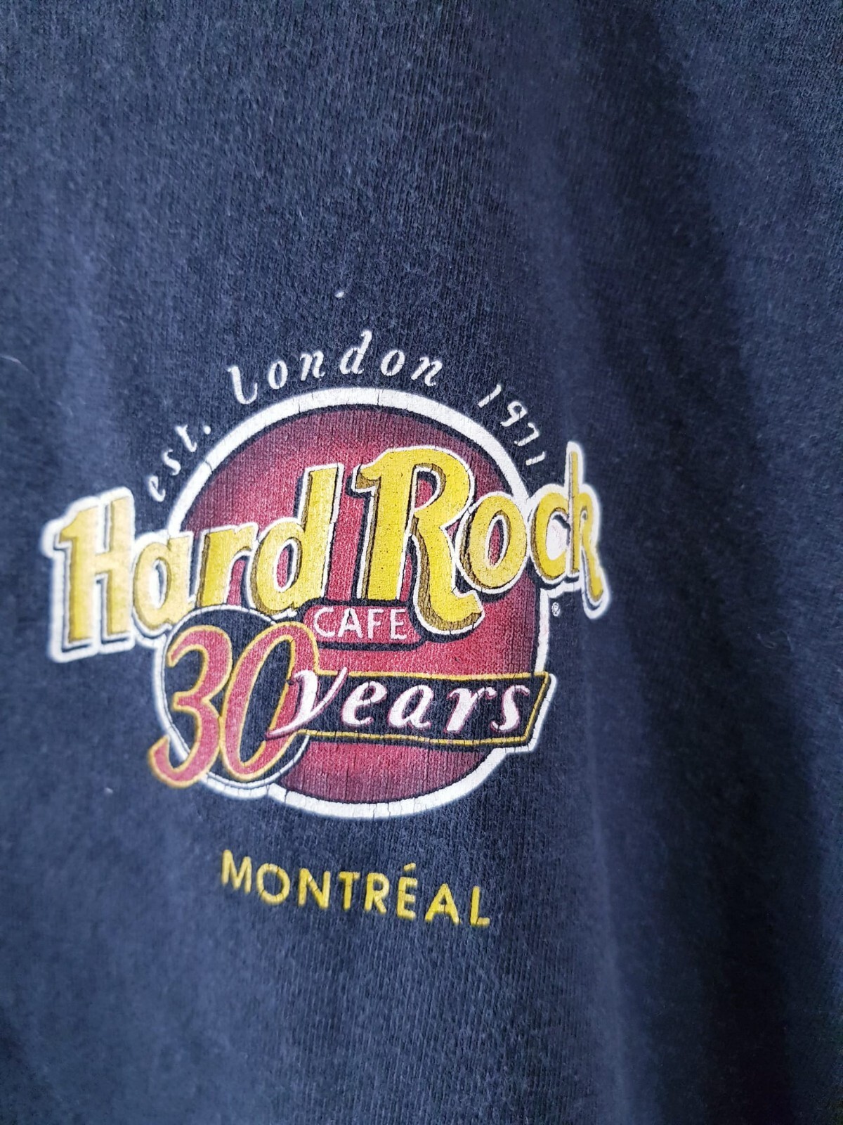 Vintage Hard Rock Cafe 30 days Montreal Tour Graphic Print T-Shirt Mens 2XL