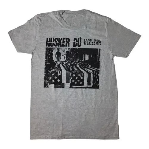 Retro Husker Du – Land Speed Record Heavy Cotton Sport Grey T Shirt TR790