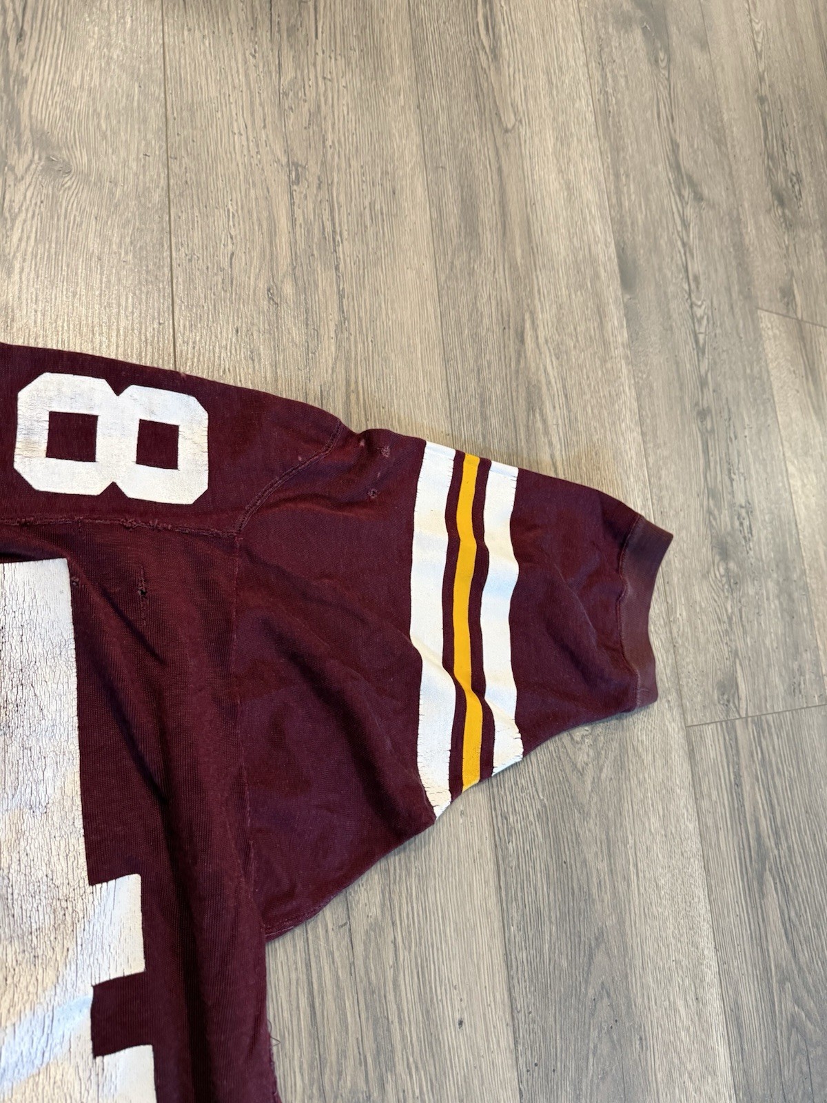 Vintage 1960s Champion Products Football Jersey Maroon 84 Mesh Size 44