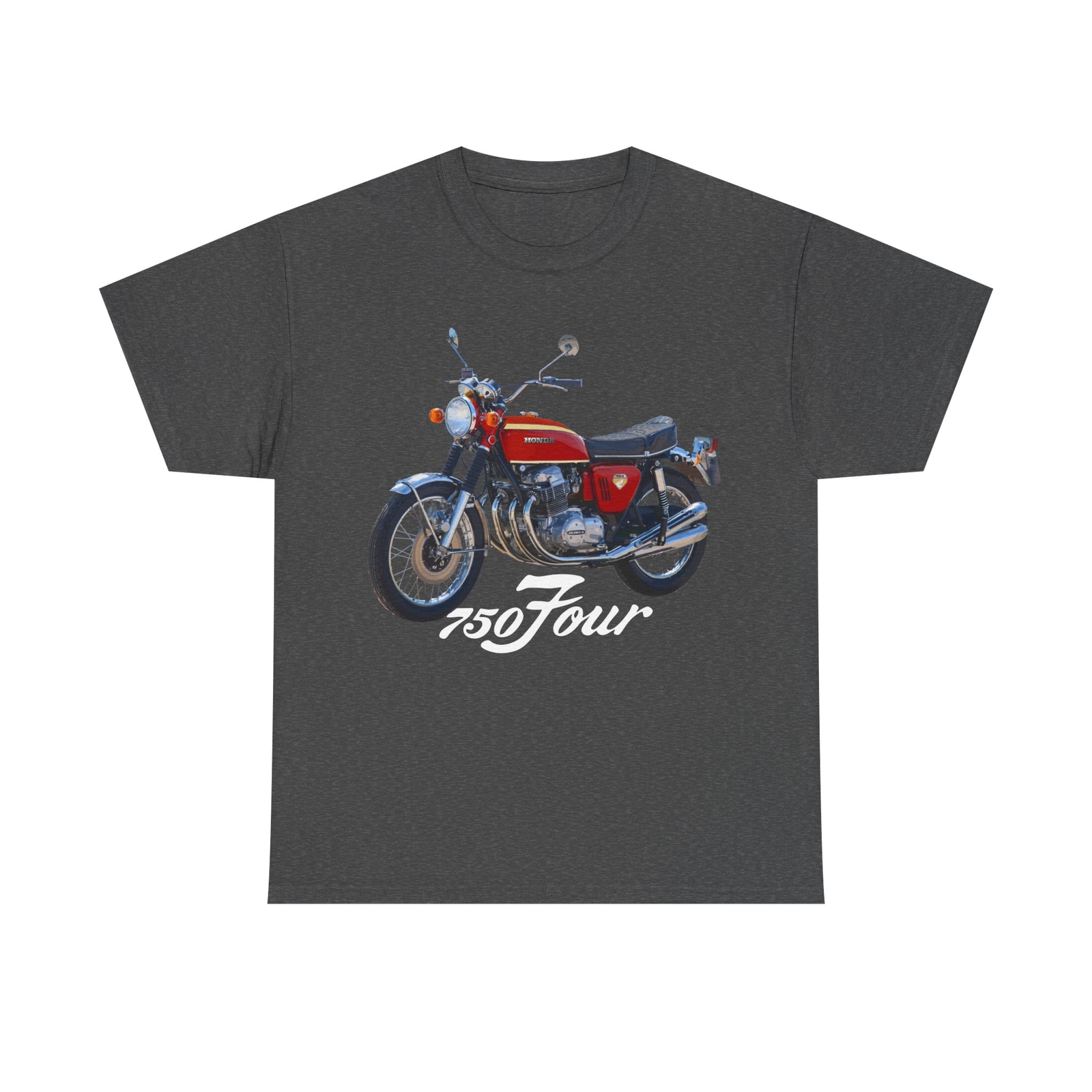 CB750 K0 1969 Red Classic Honda Japanese Motorcycle T Shirt, Printed in USA