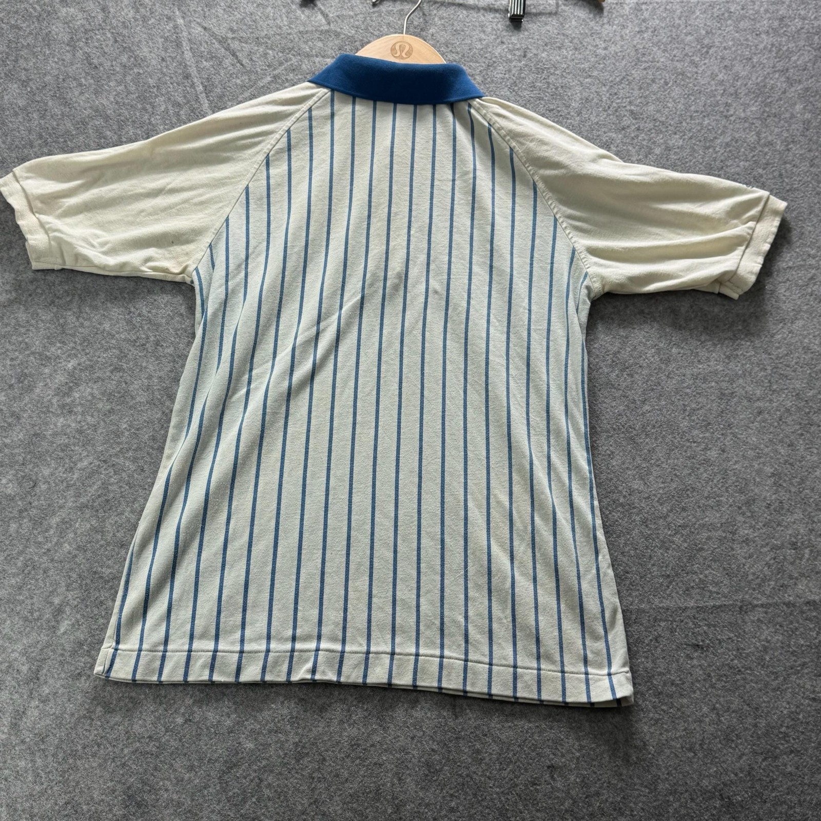 Slazenger Shirt Mens M White Striped Collared Polo Short Sleeve Logo Cotton y2k