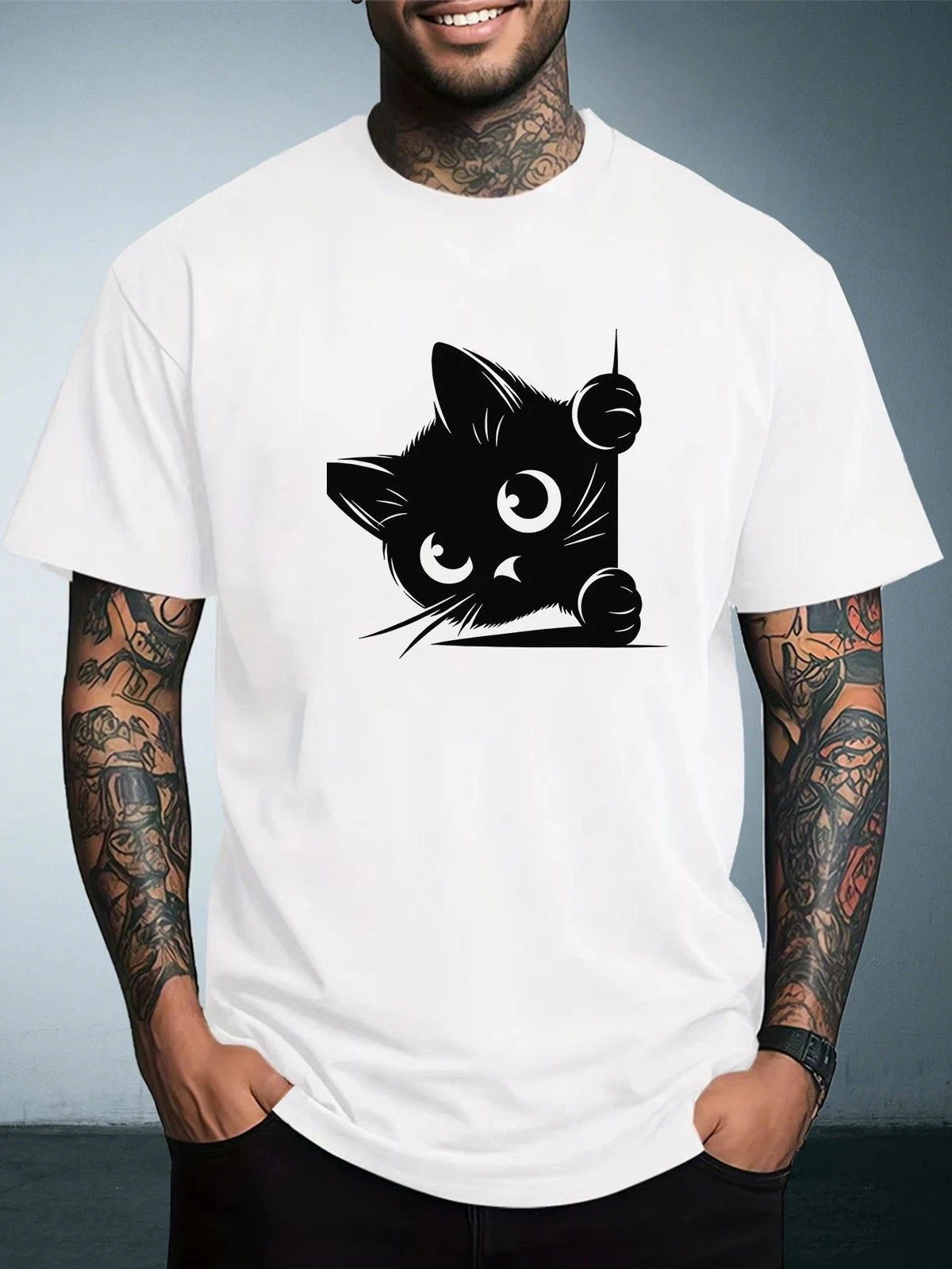 Men’s Printed Pattern Fashion T-shirt Print Design Options for Casual Daily Wear