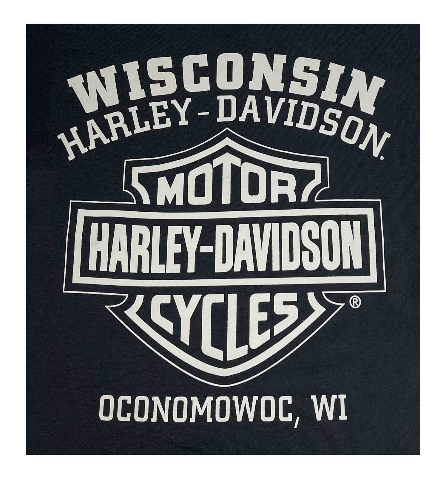 Harley-Davidson Men’s Corrosion Skull Short Sleeve Crew-Neck T-Shirt – Black
