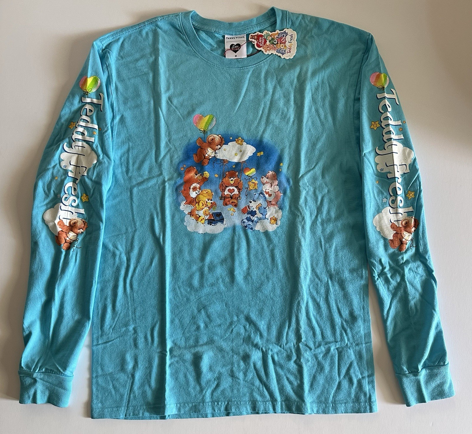 Teddy Fresh CARE BEARS Clounds Long Slevee Blue New