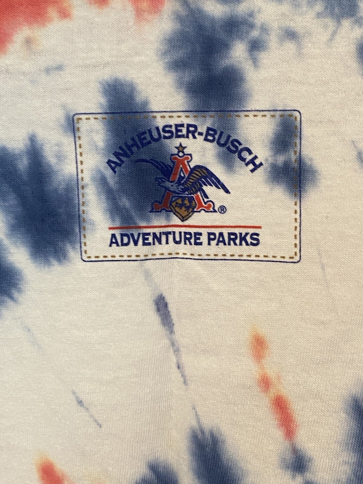 Custom Tie Dye White Red Blue T-Shirt Size Men’s L United We Stand USA Patriotic