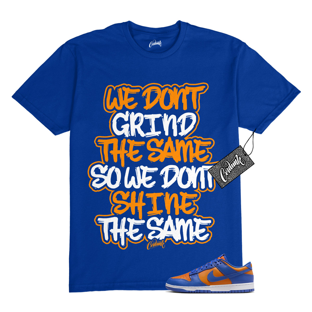 Dunk Knicks Team Royal Blue Orange Low Bright Ceramic T Shirt to Match GRIND