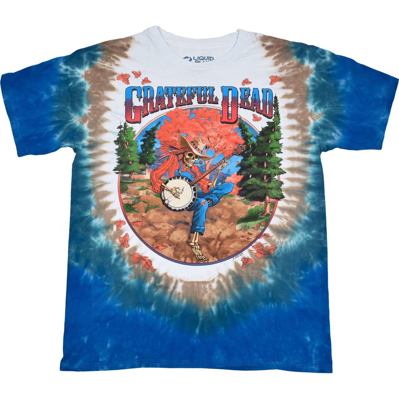 [Limited Edition] Vintage Grateful Dead Banjo Tie-Dye T-Shirt Liquid Blue