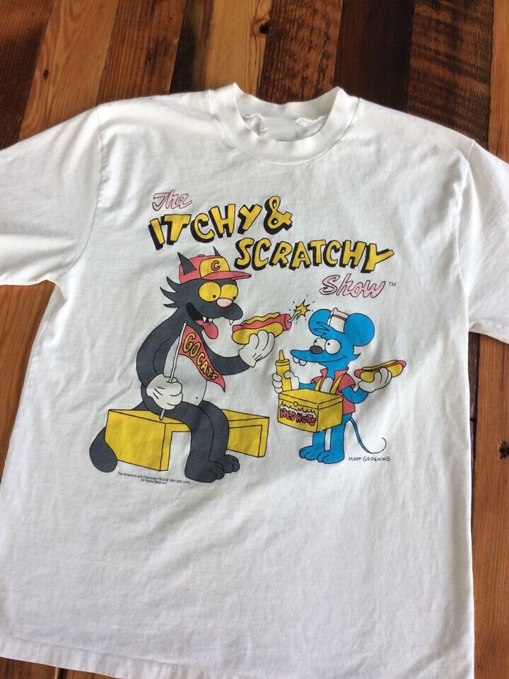 The Simpsons-Itchy & Scratchy Show T-shirt Unisex Tee S-4XL Co672